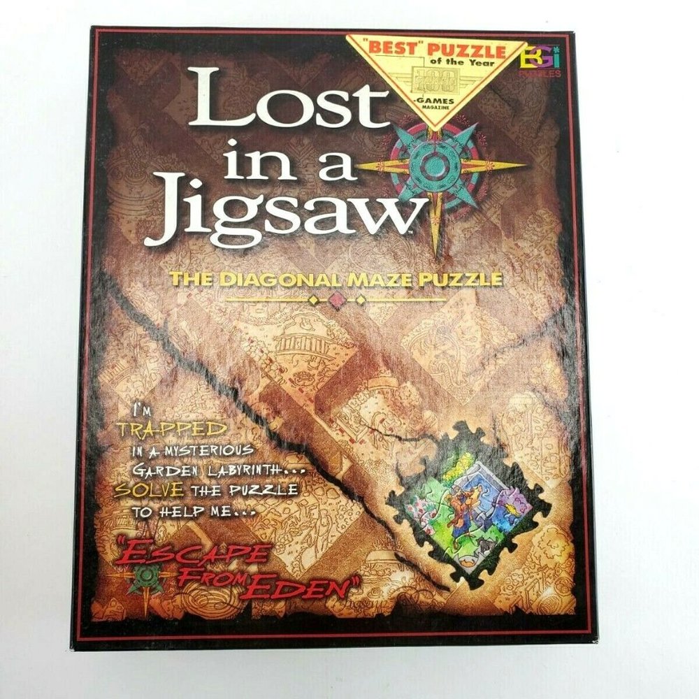 NEW Lost in a Jigsaw The Diagonal Maze Puzzle - 515 Pieces "Escape From Eden"